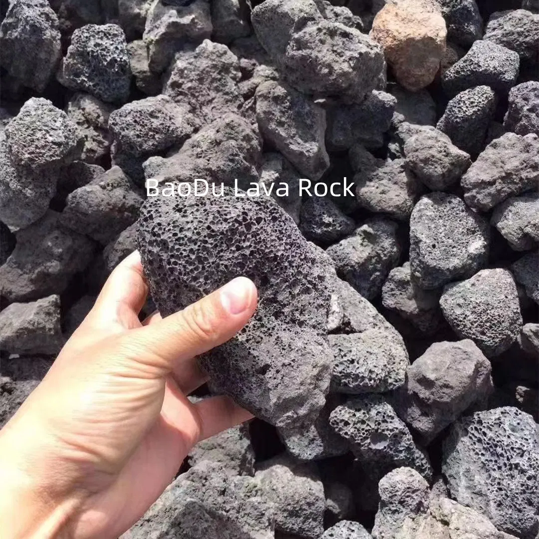 Decorative Stone Big Black Lava Rocks for Landscaping Garden Mulch