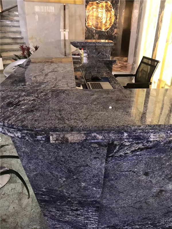 Natural Stone black/white/grey &nbsp;polished/honed/flamed/Brushed/Sawn Azul Bahia Granite Countertops for interiors/ exterior/outdoor floor/wall