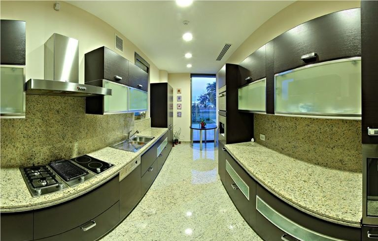 High End Solid Surface Prefabricated Giallo San Francisco Sf Real Granite Kitchen Bathroom Bar Table Work Bench Vanity Top Island Countertop