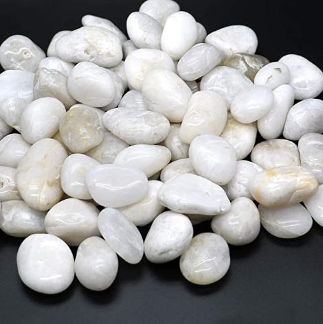 Rocks for Succulent Plants or Bonsai Garden, 3lb Bulk Bag – 1 Inch 20-30mm White Decorative Gravel Pebbles for Plants