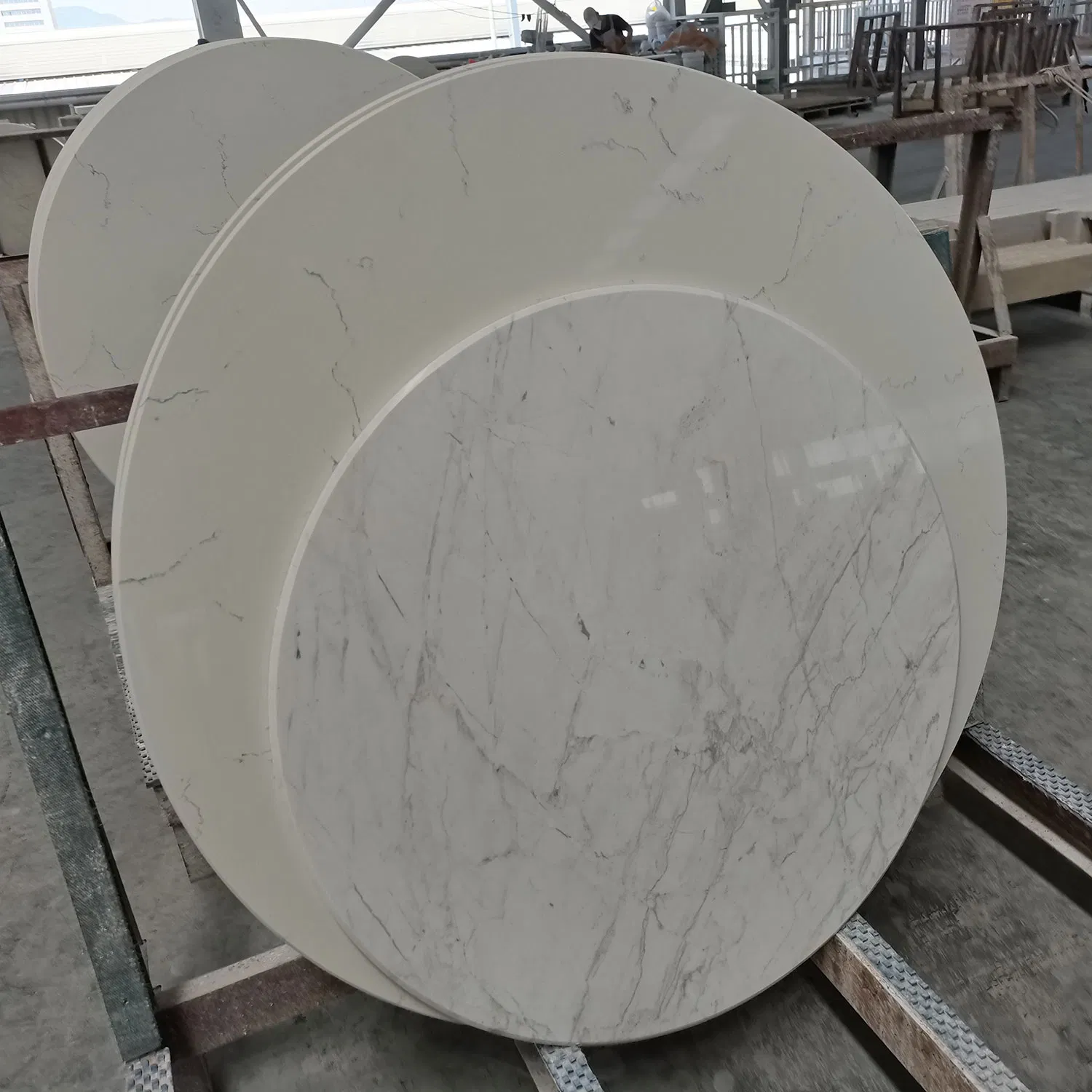 Top Quality White Dolomite Volakas Marble Kitchen Bench Countertop Island Tops Table Tops