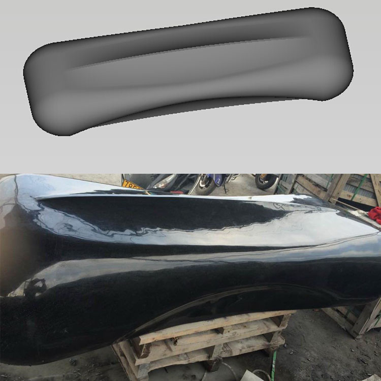 Customized Design Polished Black Pearl Granite Outdoor Furniture Stone Bench