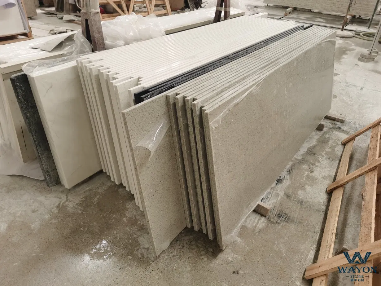 Prefabricated Quartz Kitchen Countertop and Bathroom Quartz Vanity Top