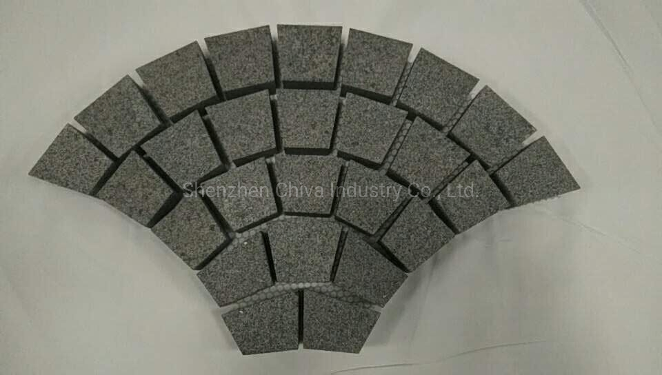 Natural Granite Mosaic/Pattern Tile Outdoor Paving Flamed Cobblestone with Net/Mesh/in/The/Back