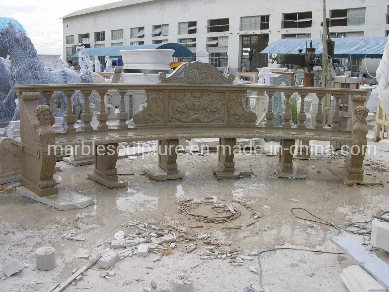 Antique Garden Marble Stone Benches for Sale (SY-T013)