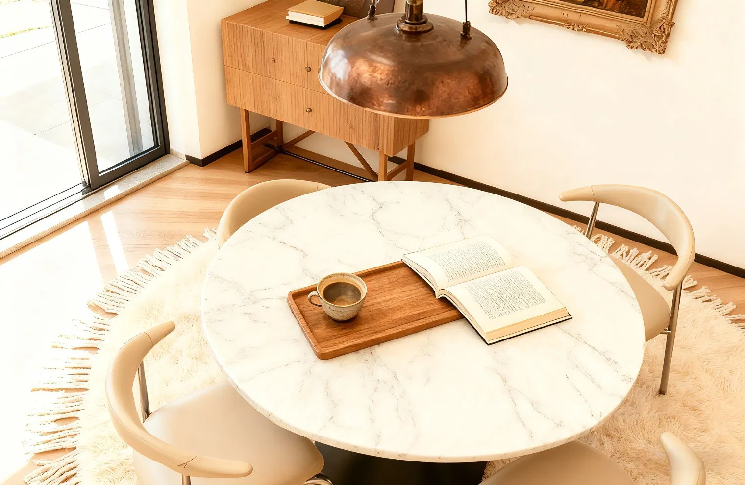 Trendy Sts Tech Stone Affordable Custom Size Stain Proof Dining Table