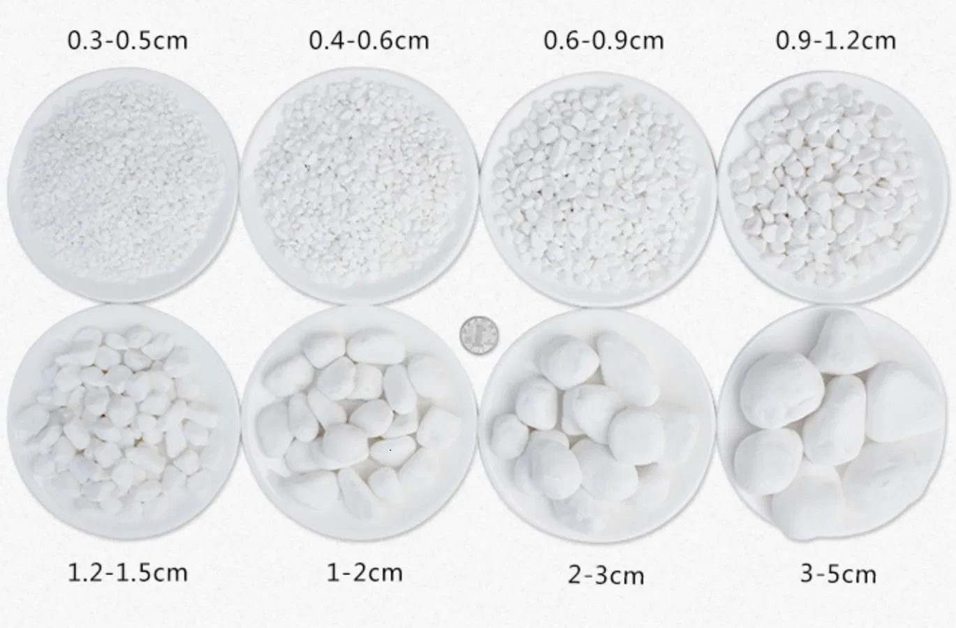 Wholesale Natural White Marble Pebbles Stone Gravel Rocks Garden Paving Material