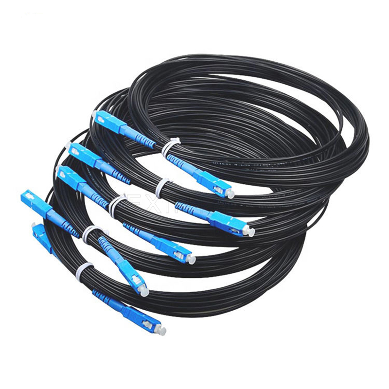 KEXINT FTTH Indoor G.657.A2/B3 Drop Fiber Optic Cable Black With LC/SC/ST/ FC Connector Optical Fiber Cable