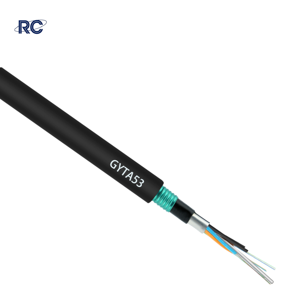 RC Outdoor Underground Optical Fiber Cable gyta gytas 12 24 core Gyta53 G652d Armoured Fiber Optic Cable