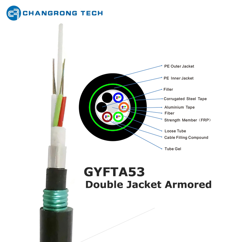 Underground Direct Burial Ug Outdoor Loose Tube Armored GYTA53 Fiber Optic Cable