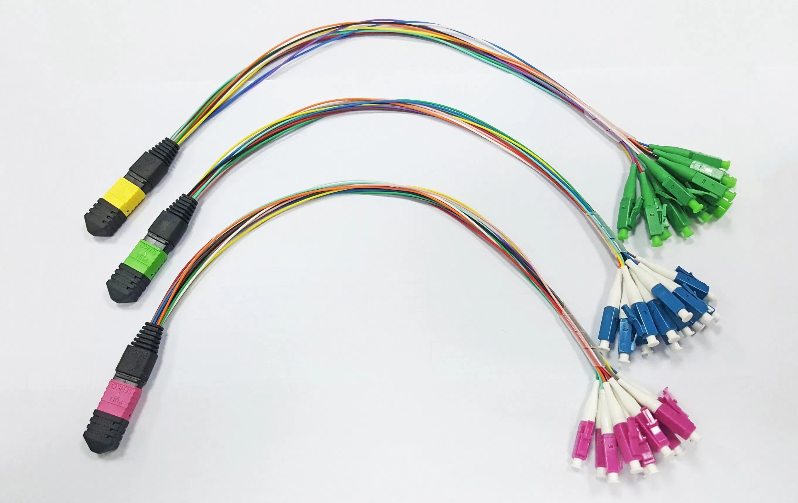 Om3/Om4 MPO Connector Patch Cord 12 Fiber MPO Trunk Cable 8/12/24f MTP MPO Cable for Data Center Room