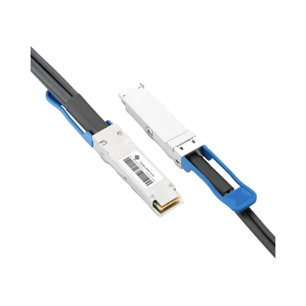Generic 1m (3FT) Ethernet 200gbe Qsfp56 to 2X100gbe Qsfp56 Compatible Optical Module Passive Copper Hybrid Fiber Cable