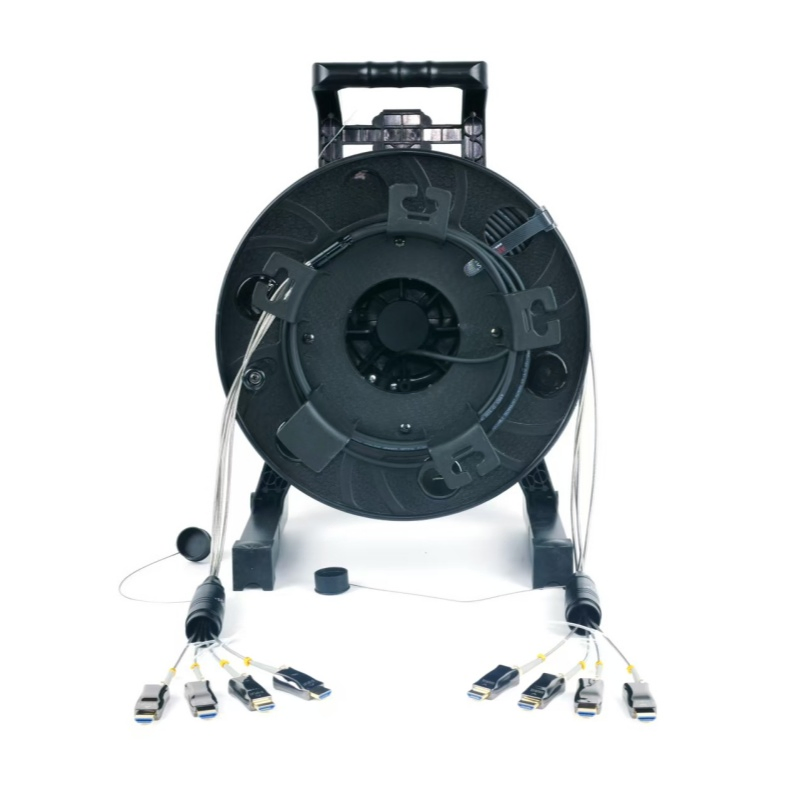 High-Speed Transmission Rate Single-Mode Armored Fiber Optic Cable Reel with TPU Sheath, Multi-Core (2/4/6/8/10/12)