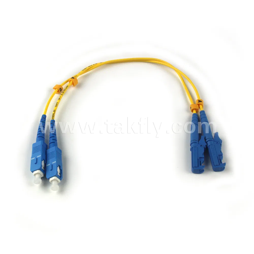 FTTH Sc/Upc-E2000/APC LSZH Single Mode Multi Mode Duplex Fiber Optic Patchcord Jumper Cable RoHS Compliant
