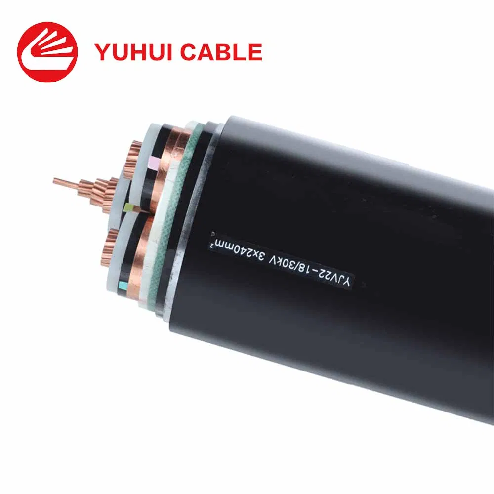 Hybrid Core XLPE/PVC 30kv Medium Voltage Power Cable Integrated Fiber Optic Communication Lines for Smart Grid Monitoring Systems