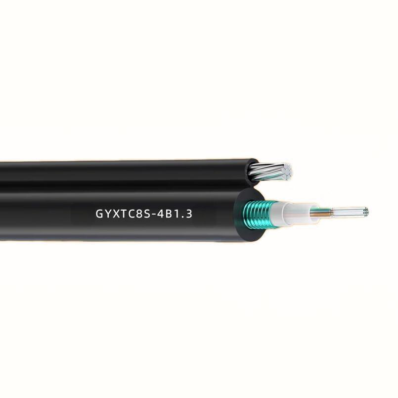 FTTH Figure 8 Drop Fiber Cable 1/2/4 Core Singlemode Self Supporting Aerial Outdoor / Indoor Cable, 15 Years OEM, ISO9001