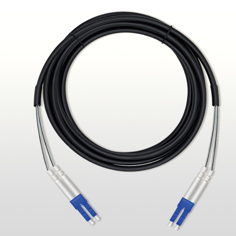 Armoured LC-LC Multi-mode Dual Core Fiber Optic Patch Cord Jumper Optical Communication Cables 100m 150m