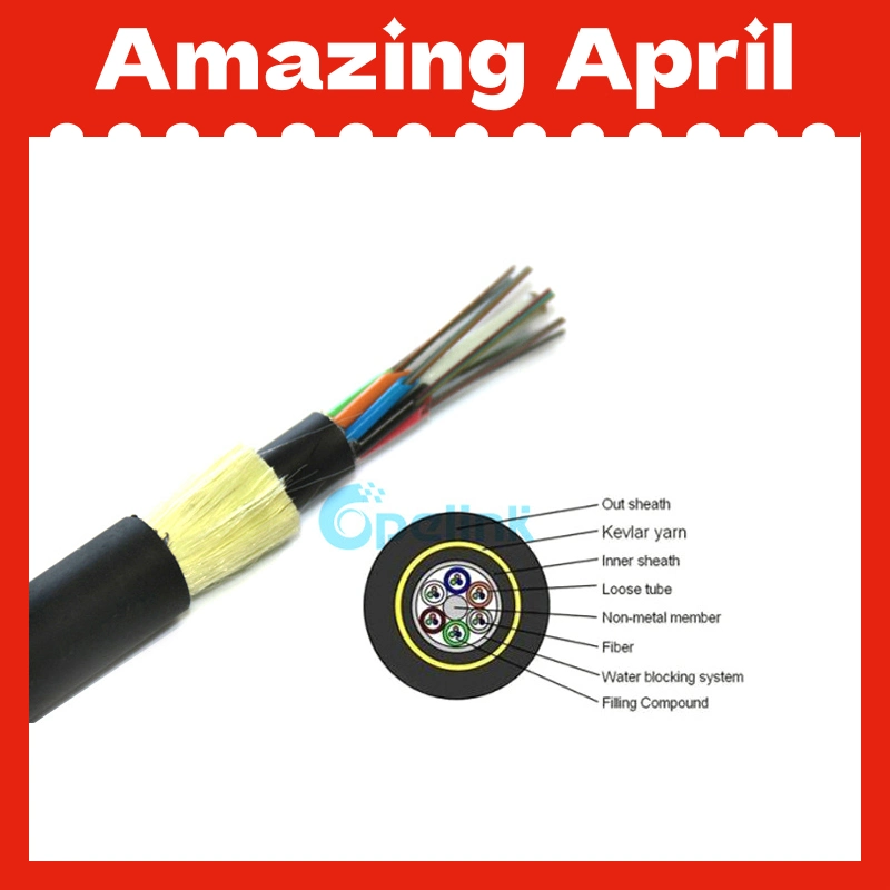 Outdoor Optical Fiber Cable All Dielectric Self-Supporting Fiber Optic Cable ADSS