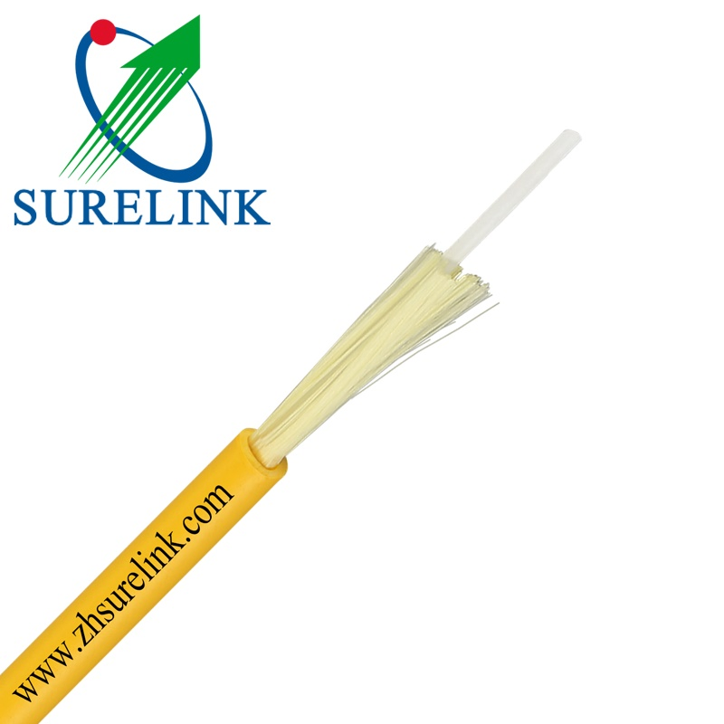 Yellow Tight Buffer Indoor Distribution Fiber Optical Cable GJFJV