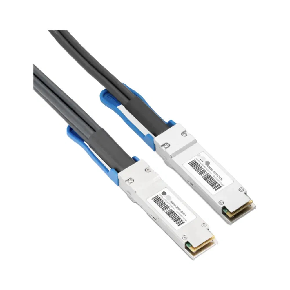 Generic 1m (3FT) Ethernet 200gbe Qsfp56 to 2X100gbe Qsfp56 Compatible Optical Module Passive Copper Hybrid Fiber Cable