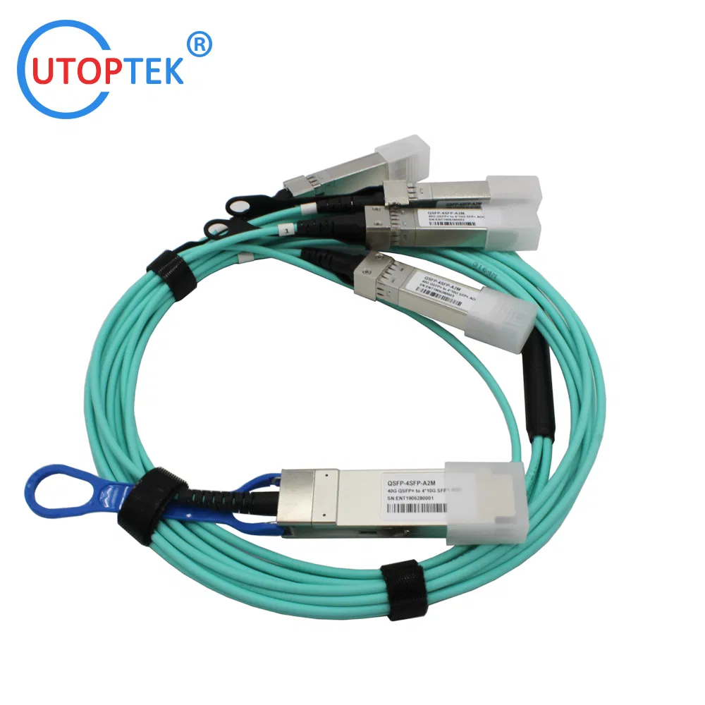 40g to 4X10g Aoc Active Optical Fiber Cable for Data Center Using Compatible Cisco/Huawei