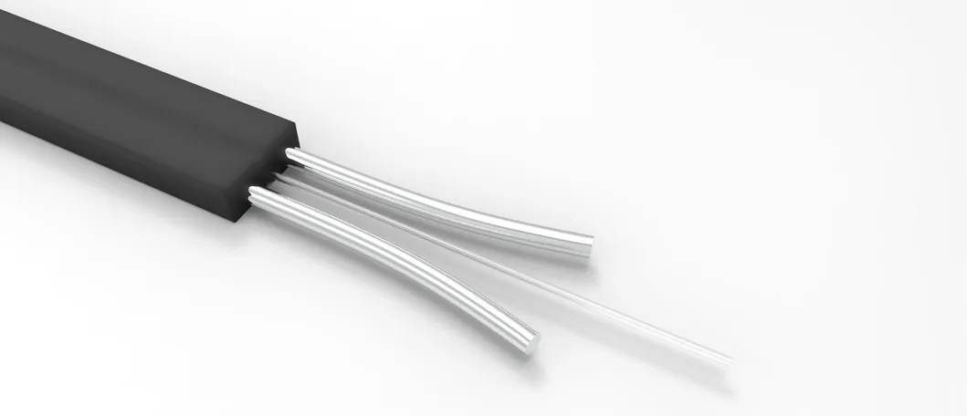 Bow type drop fiber optic cable