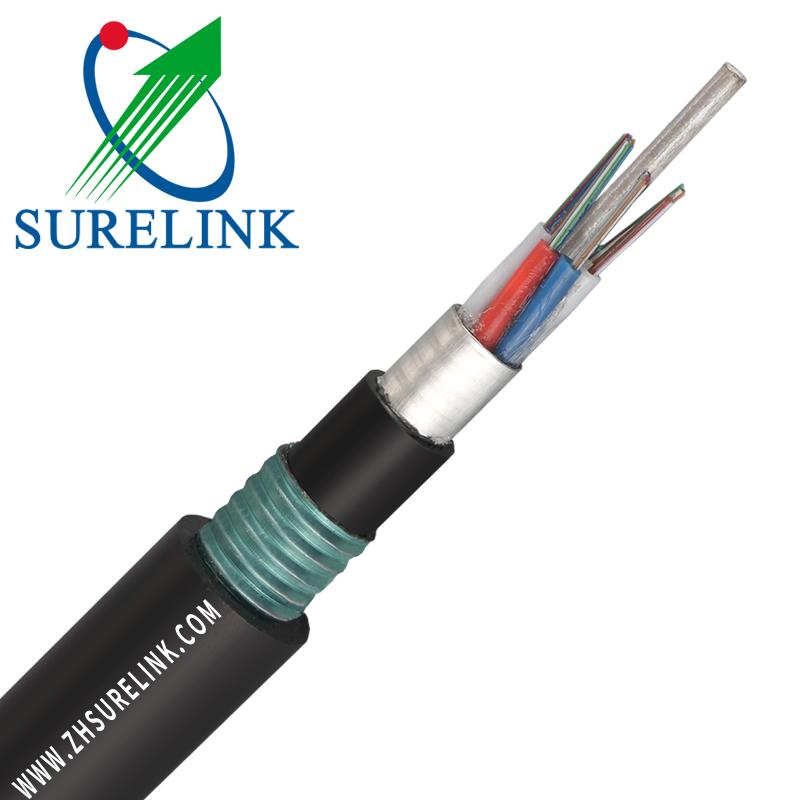 Outdoor Singlemode Submarine Underground Armoured 24 48 96 Core Optical Fiber Cable GYTA GYTA33 GYTA53 Fibre Optic Cable