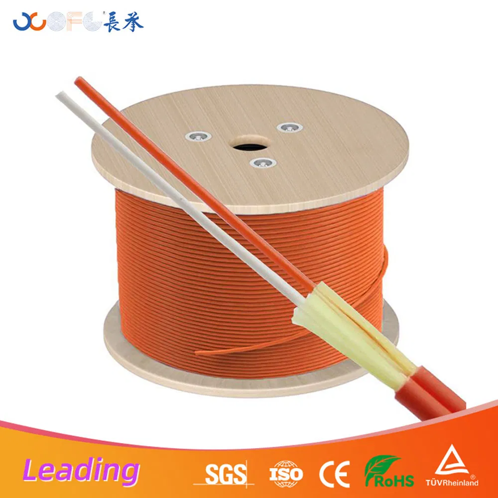 Singlemode GJFJBV Double Core Tight Buffered Indoor Weak Current Fiber Cable