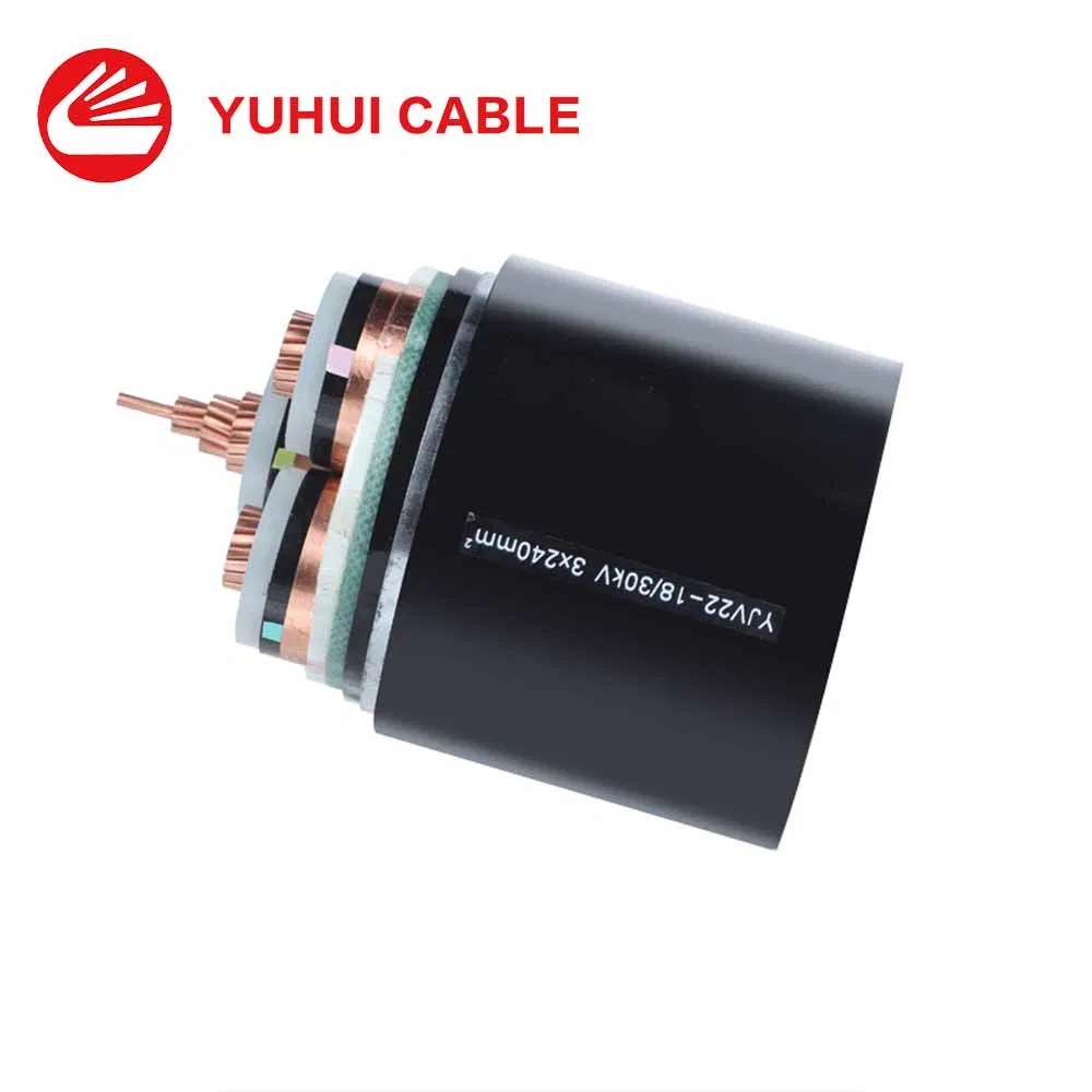 Hybrid Core XLPE/PVC 30kv Medium Voltage Power Cable Integrated Fiber Optic Communication Lines for Smart Grid Monitoring Systems