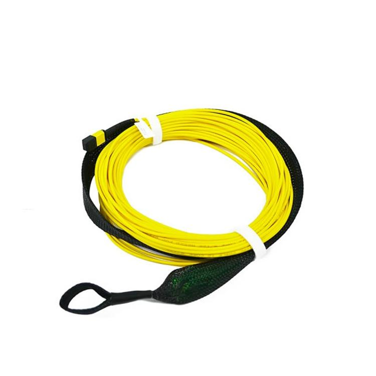 24fibers Multifiber Pre-Terminated Singlemode Breakout Fiber Optic Patch Cable with Pulling Eye