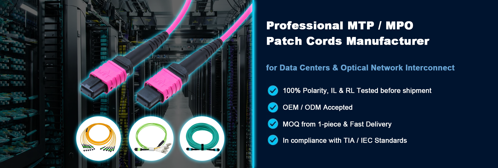 OM4 MPO Fiber Cable