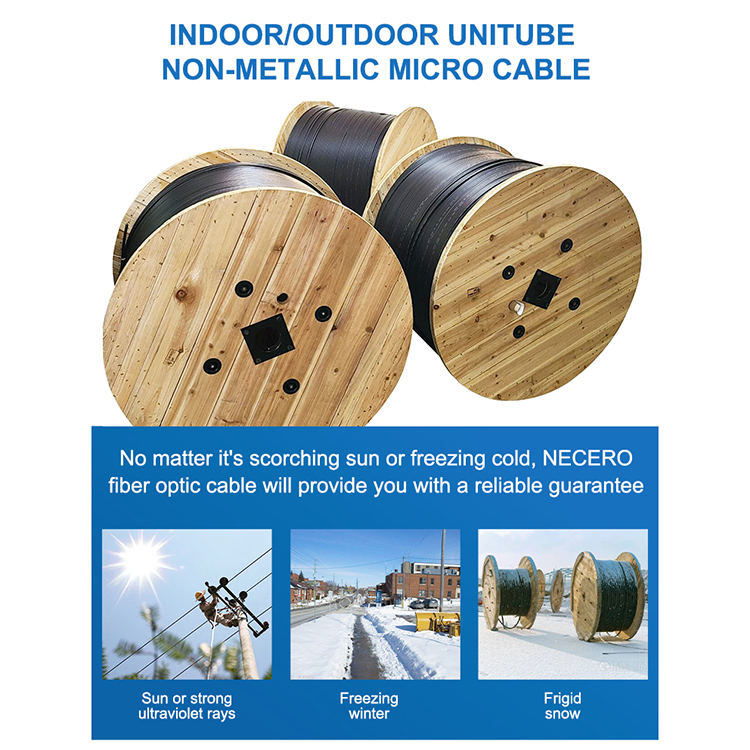Jet Unitube Non-Metallic Micro Cable Single Mode Fiber Optic Cable Duct Aerial Optical Fiber Cable/ Mini ADSS Communication Cable