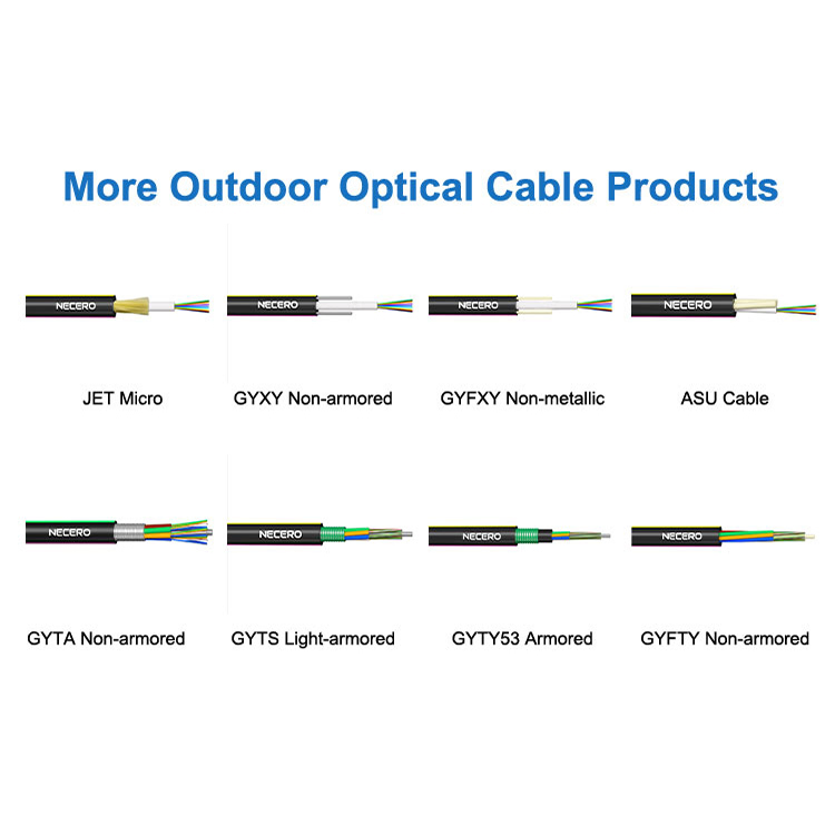 Factory Supply Necero 25 Years Armoured Underground Sm/mm GYTS Optic/Optical Fiber Cable/Drop Cable/ Communication Cable