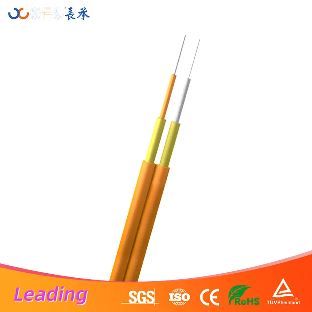 Singlemode GJFJBV Double Core Tight Buffered Indoor Weak Current Fiber Cable