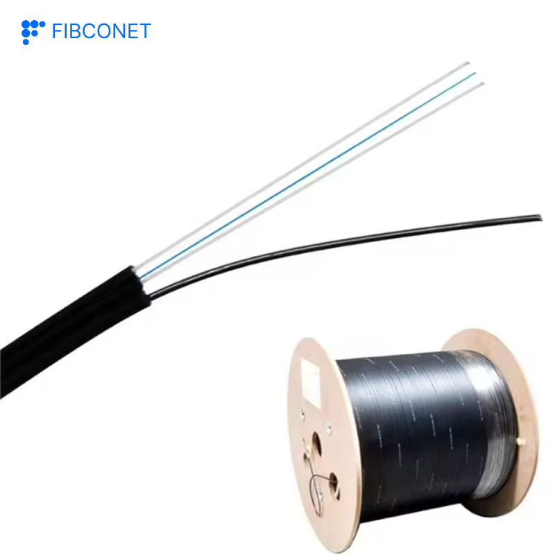 Flat Otical Fiber Factory Wholesale Price Fibre Optic Cable Outdoor FTTH 1 2 4 Core 1km 2km Drop Cable