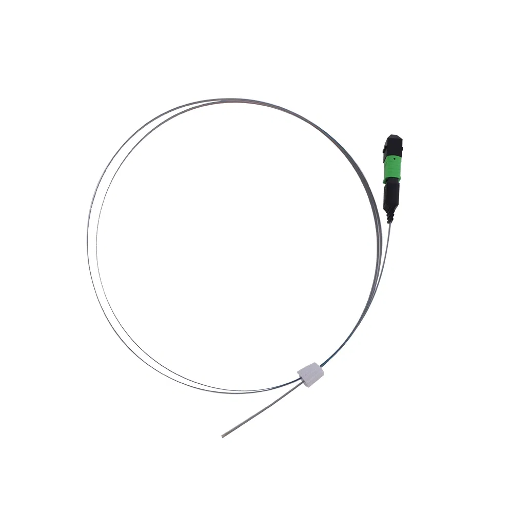 MPO Trunk Cable 12 Core MPO APC (no Pins) to 250um Flat Ribbon Fiber Data Center Communication Cable