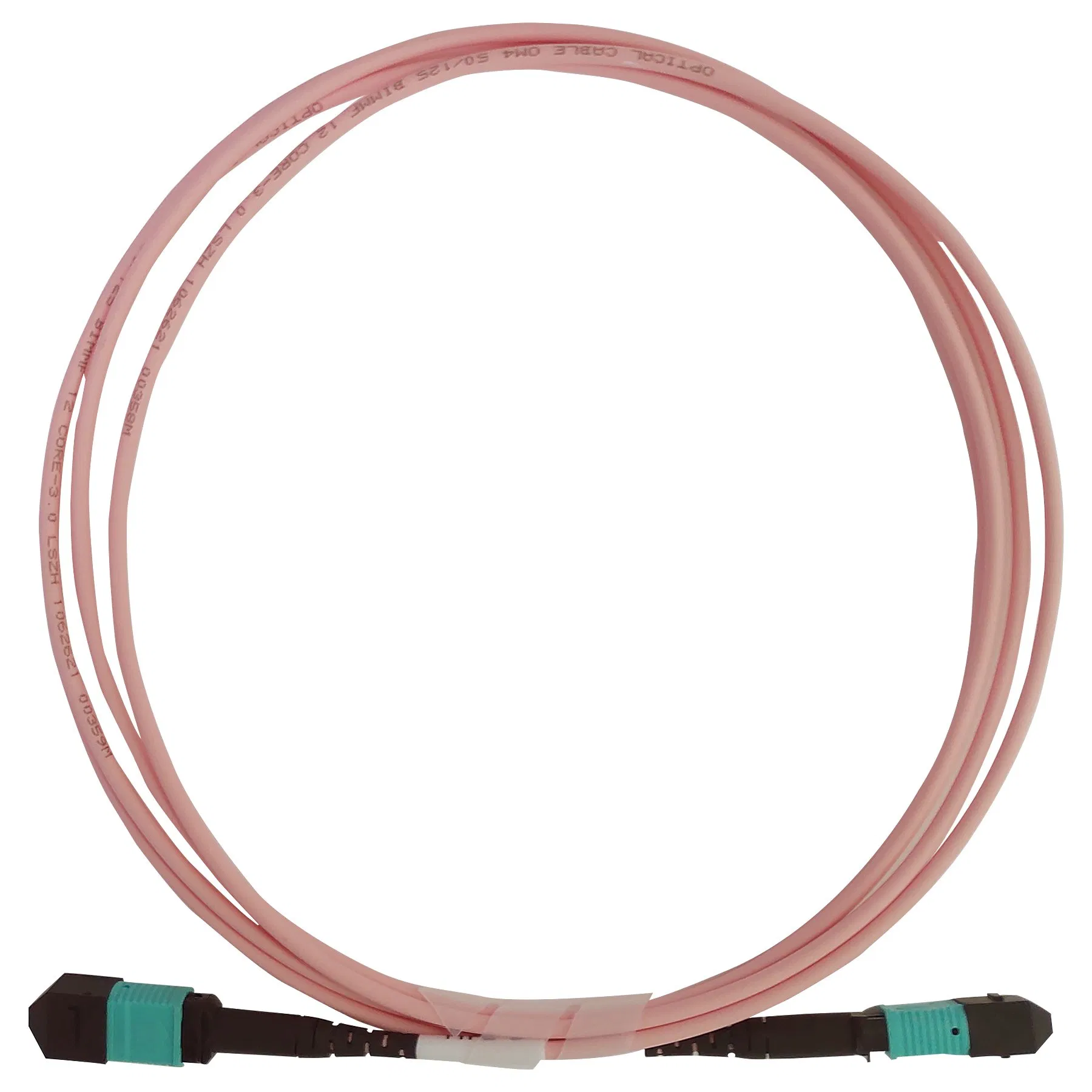 MPO to LC Breakout Patch Cord, 12-Core Om3/Om4 Multimode Fiber, MPO Female to 12xlc Duplex Fan-out Cable, Low Insertion Loss LSZH Harness for 40g/100g Data Cent