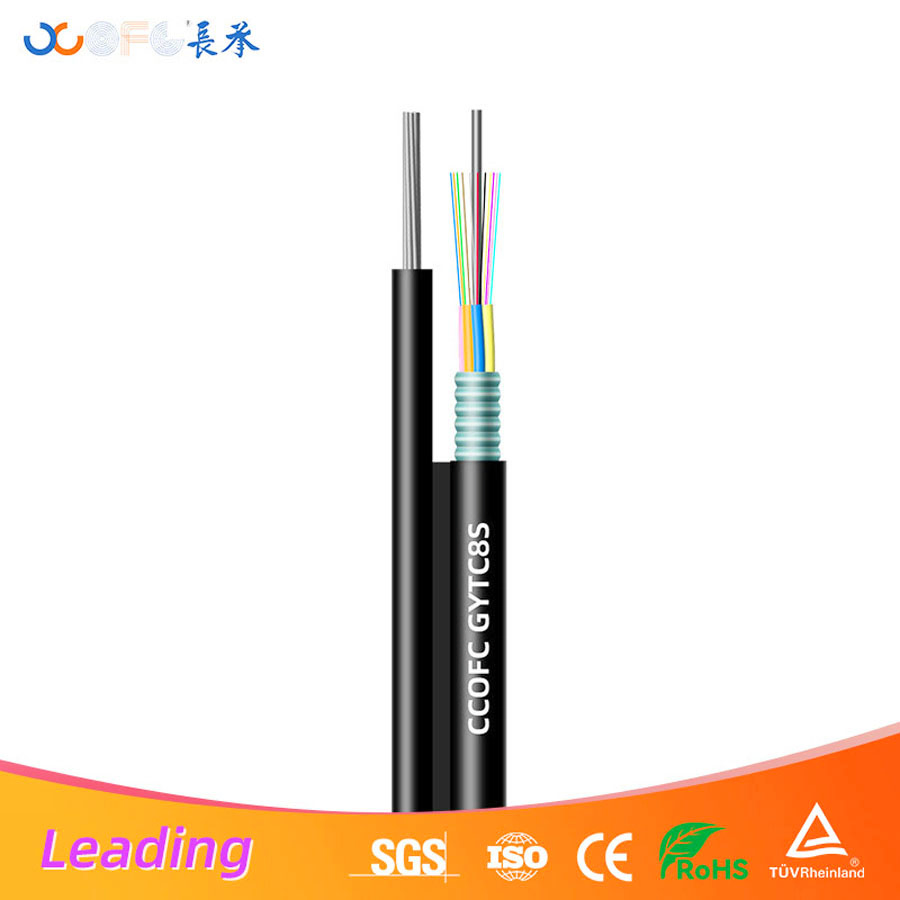 Industrial Grade GYTC8S Outdoor Self-Supporting Fiber Optic Cable
