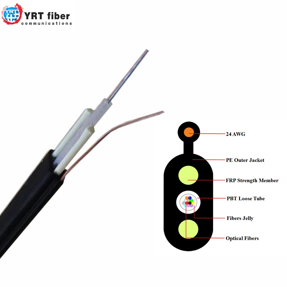 Flat Toneable Unit Tube Mini Locatable Electric Hybrid Flat Optical Fiber Cable with Factory Price