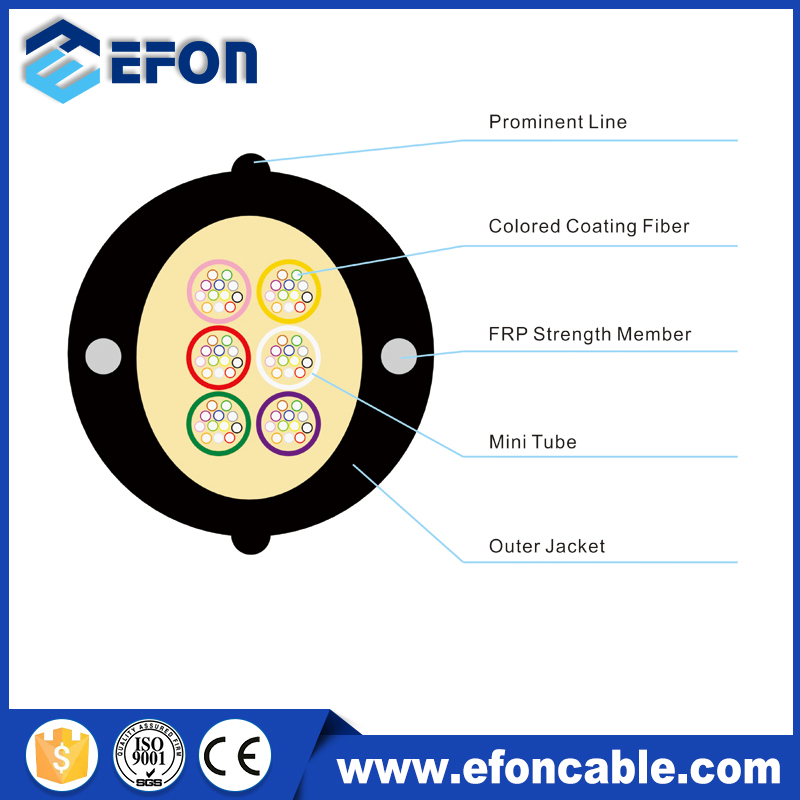FTTH Tight-Buffered LSZH Jacket Flame Retardant Indoor Multi Fiber Easy Access Indoor 48 Core Optical Fiber Cable