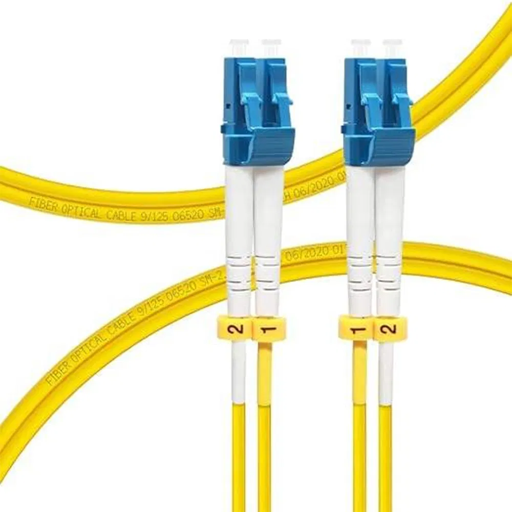 Durable Pliable Routed Through LC Upc Duplex to LC Upc Single Mode OS2 Fiber Patch LC Outdoor Fiber Optic Cable