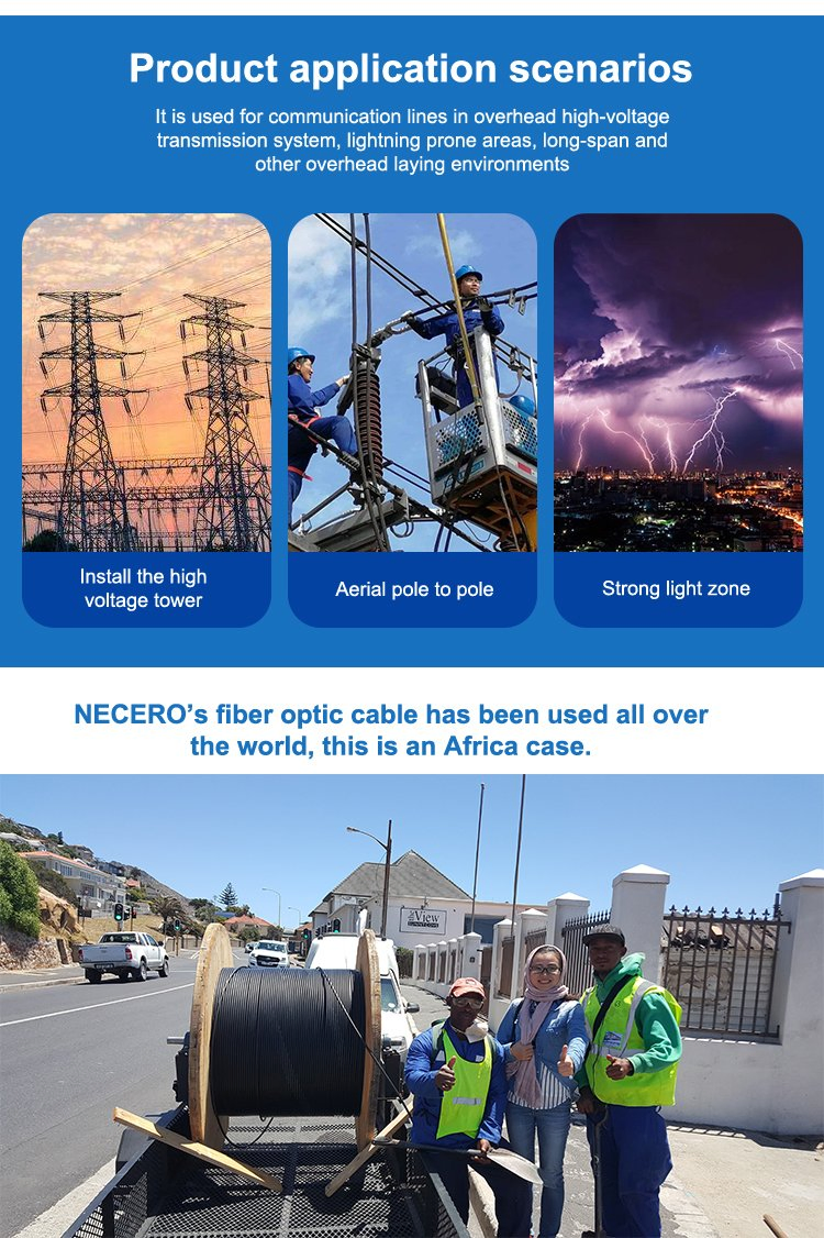 ADSS/GYFTY/Gyffy Outdoor Communication Areial Dielectric Fiber Optic Cable Aramid Yarn HDPE Jacket Fiber Optic/Optical Cable