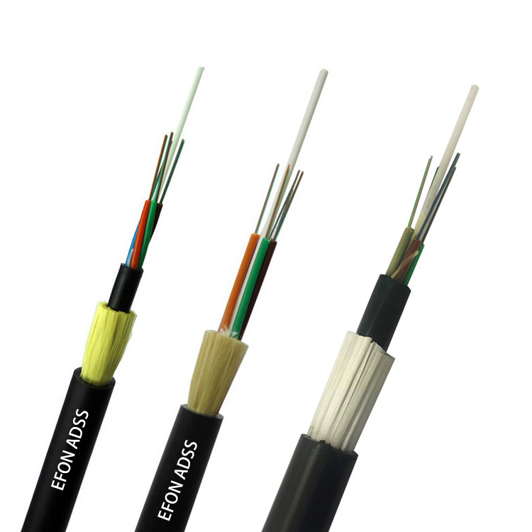 Wholesale Outdoor Aerial 2 4 6 8 12 24 48 72 96 Core ADSS Fiber Optic Drop Communication Cable China Factory