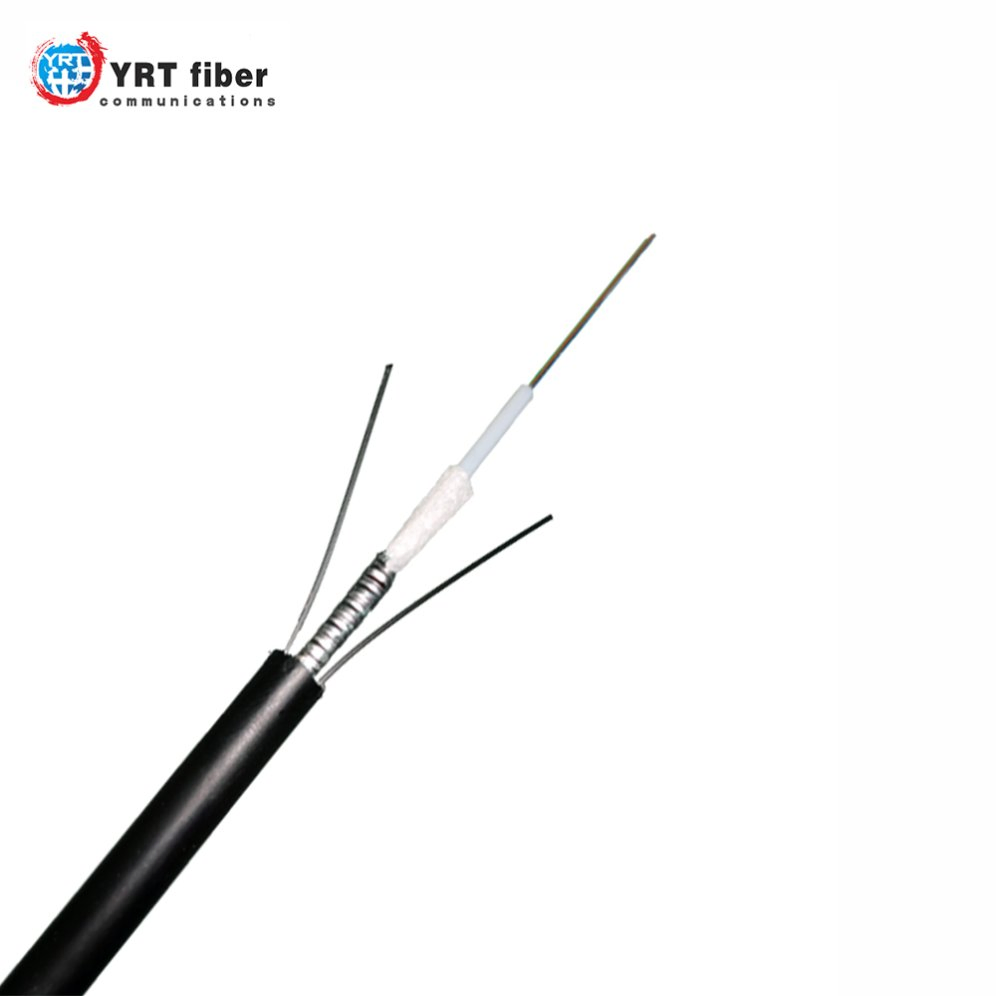 Outdoor Armored Singlemode Fiber Optic Cable with G652D Fiber HDPE Jacket GYXTW with Factory Price