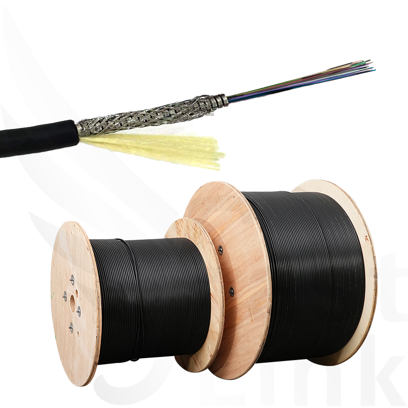 Universal Compatible Mini Armored Fiber Optic Optical Cable by Fastlink 12 Cores