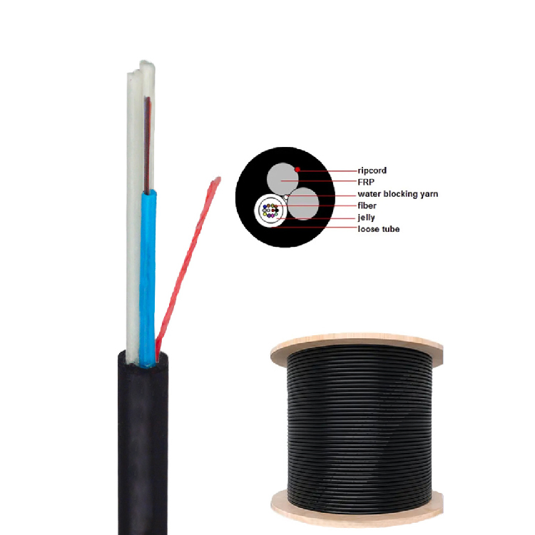 Outdoor Aerial Optical Fiber Cable Uni Loose Tube Rop Cord No Metal Asu Mini Span ADSS Fibre Optic Cable China Manufacturer