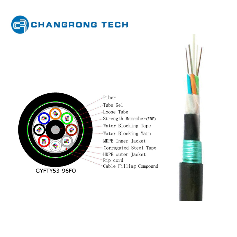 GYTY53 Double Sheath Steel Tape Armored Direct-Burial/ Duct Underground Fiber Optic Cable