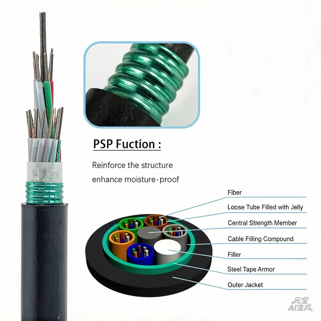 Optical Fiber Cable Cross Section