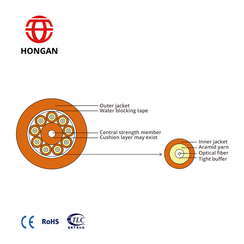 Multi-Mode Indoor Distribution Cable Fiber Optic Bundle Cable