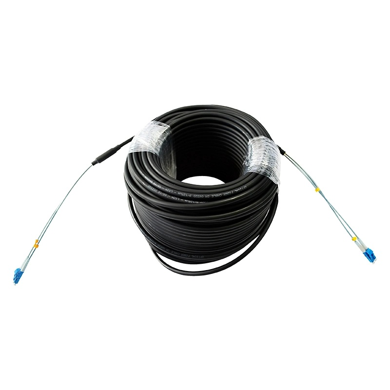 Fiber Optic Cable Components: Dlc/Upc, 200m G657A2 Cpri LC Outdoor Cable (7.0mm) , 120m LC-LC 2-Core Breakout Cable, Single-Mode Ftta